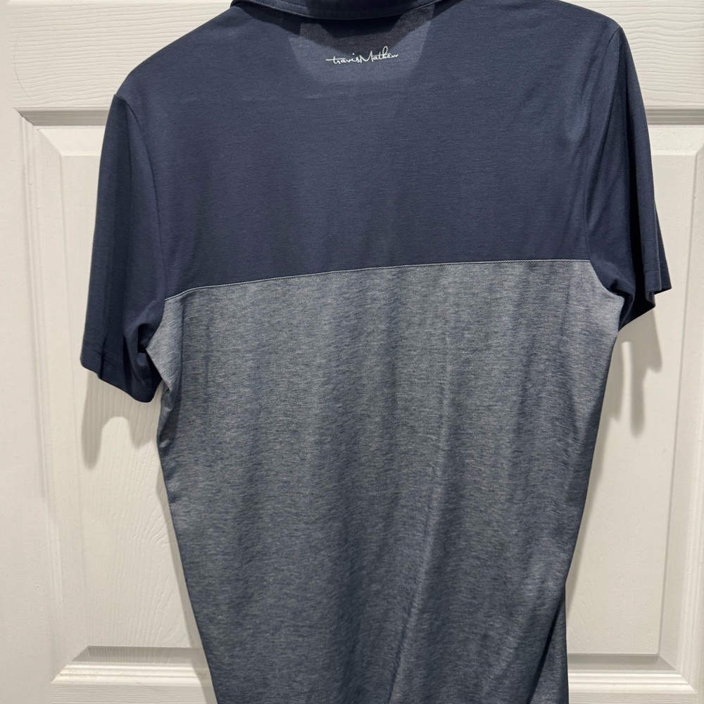 Men's travis Matthew Two-Tone Polo Shirt - Navy and Gray - Picture 3 of 3